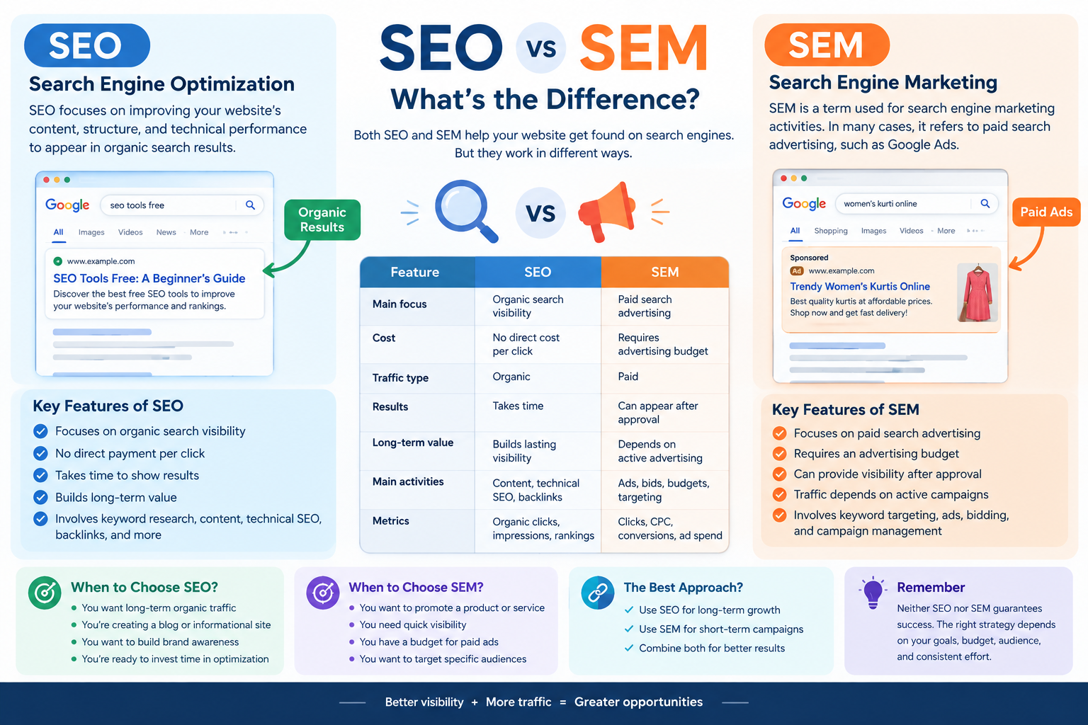 SEO SEM Difference: Complete Guide for Beginners
